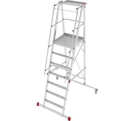 Передвижная, складная лестница-стремянка с платформой Новая Высота NV 5540, 1x7 ступеней 5540107
