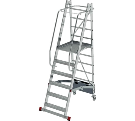 Передвижная складная лестница с площадкой Новая Высота 6 ступеней 3540106