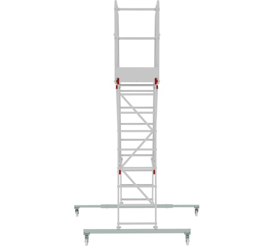 Передвижная односторонняя лестница-подмости с платформой Новая Высота NV 5510, 1x9 ступеней 5510109