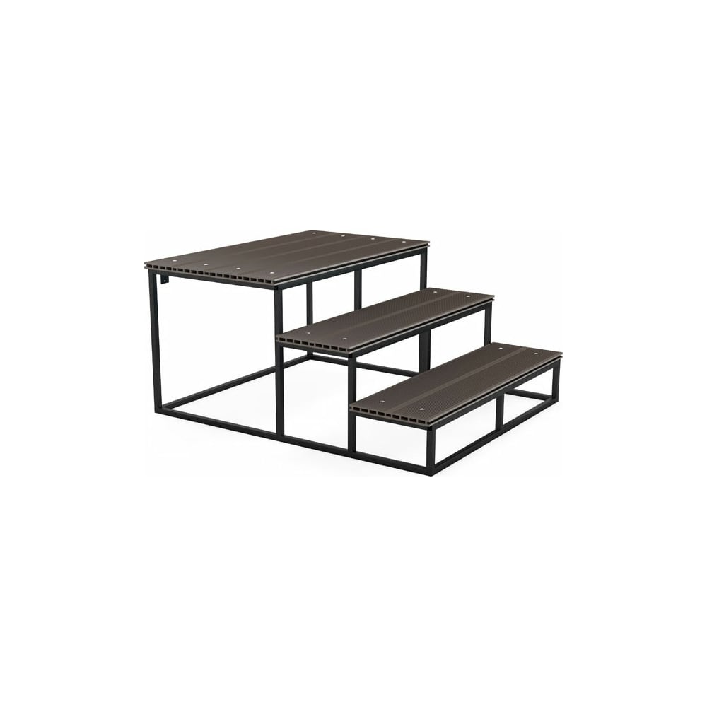 Готовое цельносварное крыльцо УЛИЧНЫЕ ЛЕСТНИЦЫ Эко 3 ступени, ширина ...