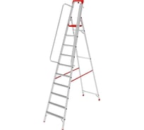 Индустриальная алюминиевая стремянка Новая Высота с развальцованными ступенями и органайзером, max нагр.150 кг, NV5115 1x10 5115110