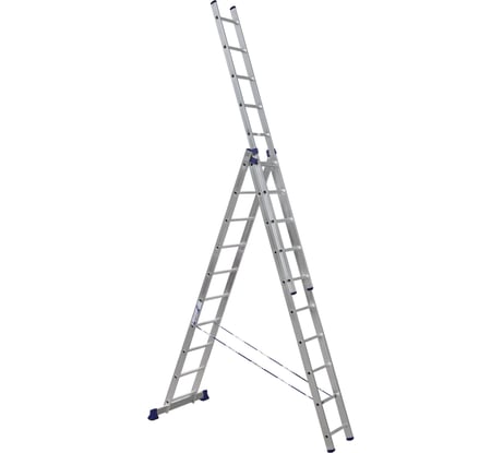 Лестница алюминиевая Алюмет 3х10 ступеней трехсекционная универсальная H3 5310