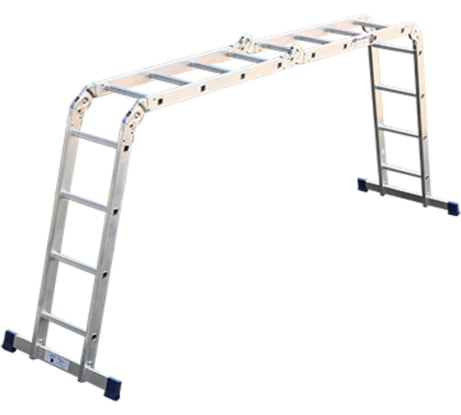 Алюминиевая лестница Алюмет шарнирная четырехсекционная 4х4 ступеней. Серия TL 4044