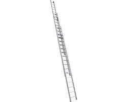 Профессиональная трехсекционная лестница с канатной тягой Алюмет Серия SR3 3318