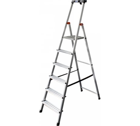 Стремянка с большой полкой Krause MONTO SAFETY 6 ступеней 126344
