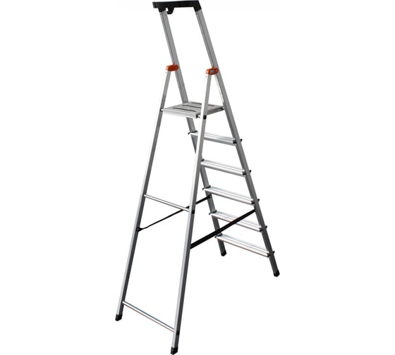 Стремянка с большой полкой Krause MONTO SAFETY 6 ступеней 126344