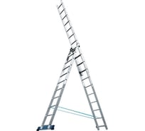 Алюминиевая трехсекционная лестница 3х7 ступеней Без бренда 97780