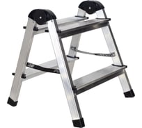 Алюминиевая 2-х сторонняя стремянка-табурет Zalger 2 ступени 9903-02