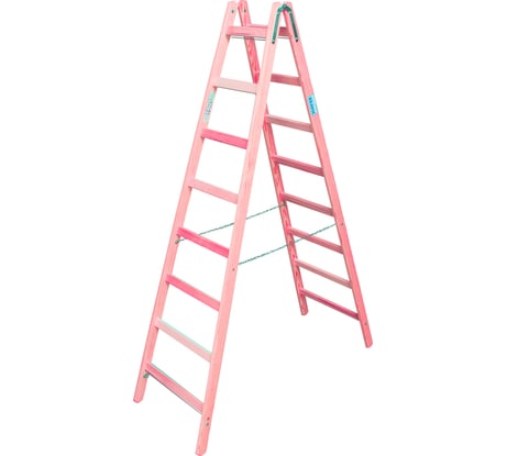 Деревянная двусторонняя лестница Krause 2х8 перекладин 170101