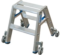 Двусторонняя стремянка с роликами Krause STABILO 2х2 ступеньки 124807