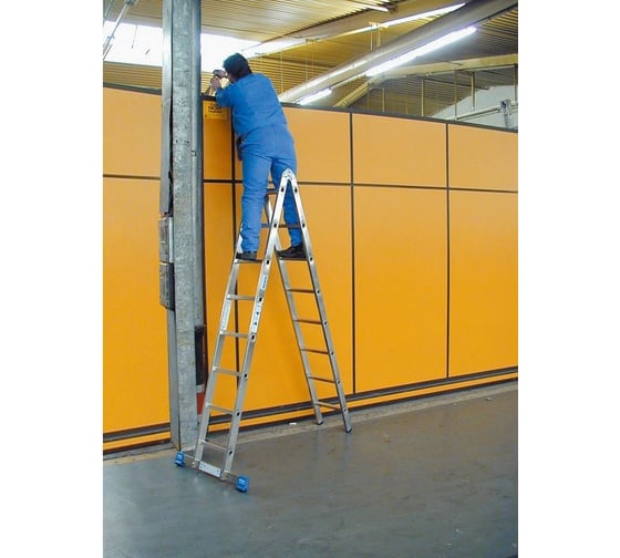 Шарнирная двусторонняя стремянка Krause STABILO 123541