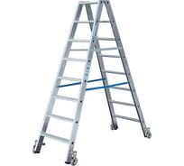 Двусторонняя стремянка с роликами Krause STABILO 2х10 ступенек 124876 13908783