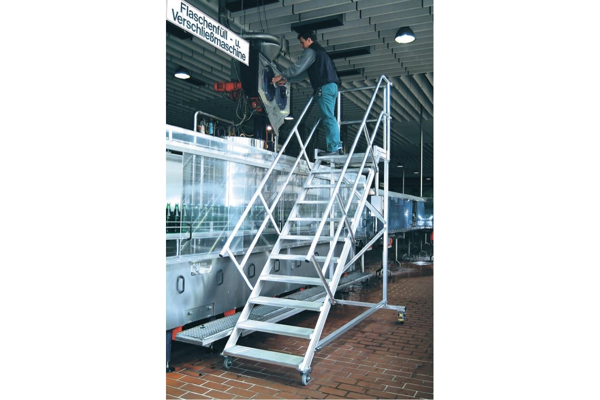 Передвижной трап с платформой Krause STABILO 12 ступеней 600 мм 45 ...