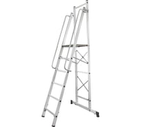 Передвижная складная лестница-стремянка с платформой Новая Высота NV 1540, 1x6 ступеней 1540106