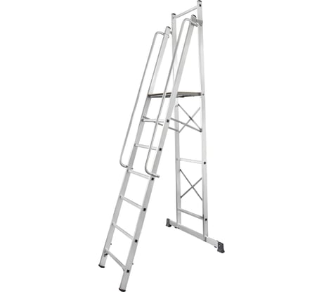 Передвижная складная лестница-стремянка с платформой Новая Высота NV 1540, 1x7 ступеней 1540107