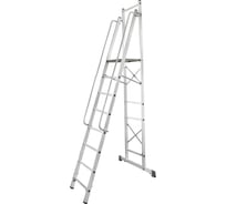 Передвижная складная лестница-стремянка с платформой Новая Высота NV 1540, 1x8 ступеней 1540108