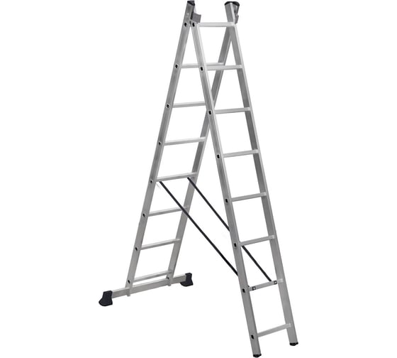 Двухсекционная алюминиевая лестница SevenBerg 2x8 ступеней 920208 1