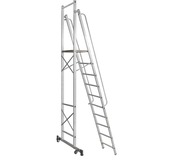 Передвижная складная с платформой лестница-стремянка Новая Высота NV 1540, 1x10 ступеней 1540110