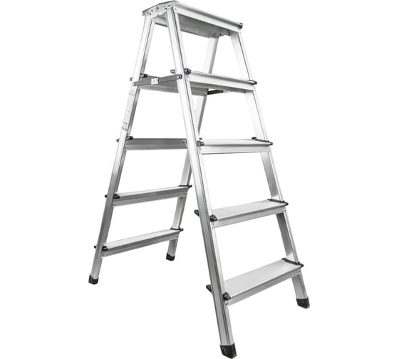 Алюминиевая стремянка Kanat twin 10 ступеней (5+5) KAM-115