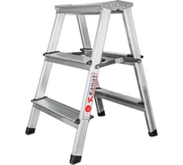 Стремянка двухсторонняя Kanat алюминиевая 3 ступени KAM-113