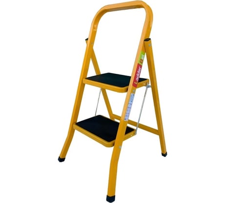 Стальная стремянка LadderBel 2 ступени с антискользящим покрытием, манго STR-ST-2WSRM-OR