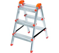 Двухсторонняя стальная стремянка Zalger 3x3 ступени 9901-03
