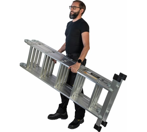 Лестница-стремянка 4x7 трансформер WORKY profi, высота 8.1 м ARD245804