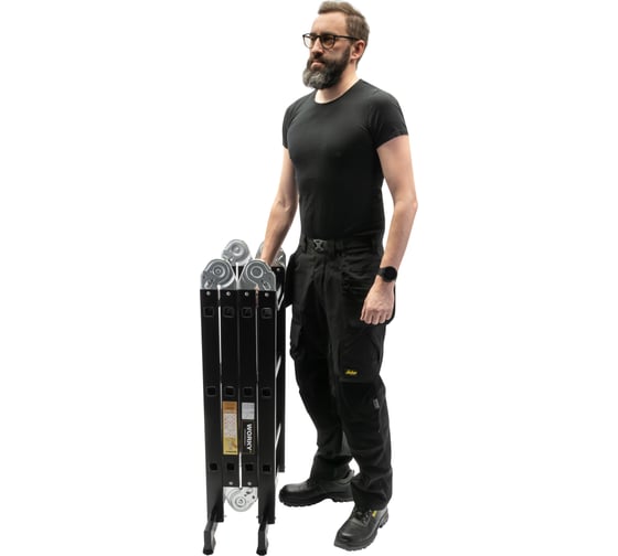 Лестница-стремянка 4x7 трансформер WORKY profi black, высота 8.1 м ARD257741
