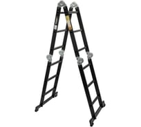 Лестница-стремянка 4x5 трансформер WORKY profi black с помостом, высота 5.9 м ARD257750