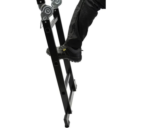 Лестница-стремянка 4x5 трансформер WORKY profi black с помостом, высота 5.9 м ARD257750