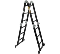 Лестница-стремянка 4x4 трансформер WORKY profi black с помостом, высота 4.8 м ARD257749