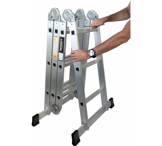 Лестница-стремянка 4x6 трансформер WORKY profi, высота 7м ARD245803