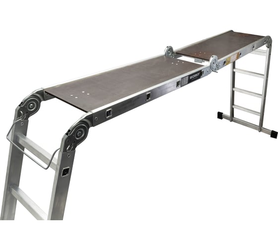 Лестница-стремянка 4x3 трансформер WORKY profi с помостом ARD257725