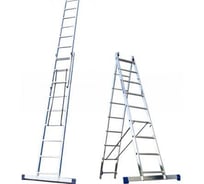 Двухсекционная лестница 2х12 ступеней Энкор Алюмет 74020