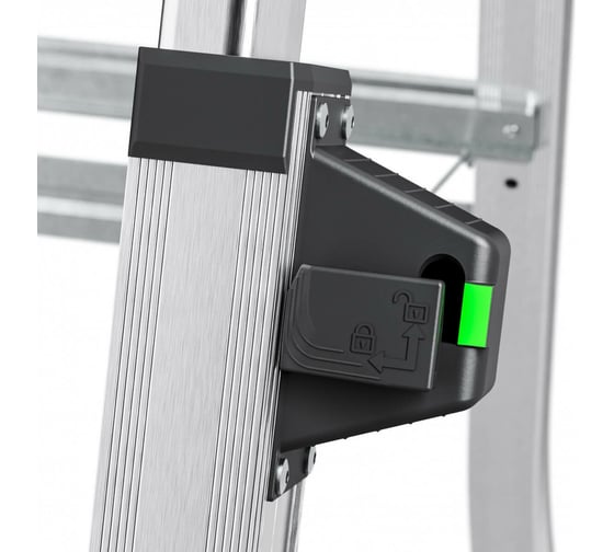 Телескопическая алюминиевая стремянка Hailo TL100 TopLine 5 ступеней, с лотком 8450-100