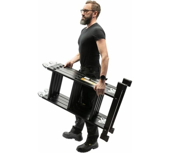 Универсальная лестница-трансформер WORKY 4x5 home black с помостом ARD257747