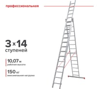Трехсекционная лестница Новая Высота Проф 3x14 604314