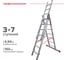 Трехсекционная лестница Новая Высота ПРОФ 3x7 604307 1