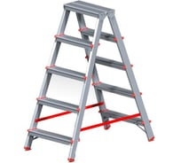 Алюминиевая 2-x сторонняя стремянка VIRA 5 ступеней 600025