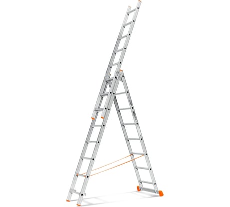 Трехсекционная лестница Эйфель Гранит 3х8