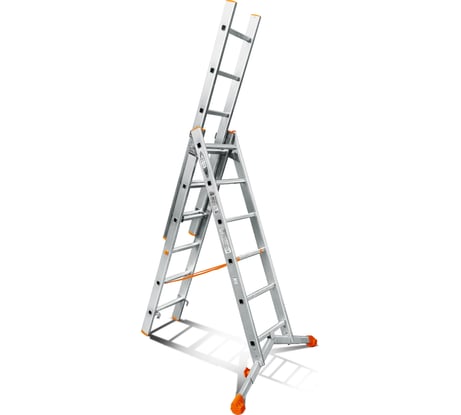 Трехсекционная лестница Эйфель Ювелир 3х6