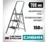 Стальная стремянка СИБИН 3 ступени 71 см с широкими обрезиненными ступенями 38807-03_z02 2