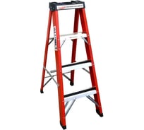 Стеклопластиковая стремянка Алюмет с органайзером 3 ступени. Серия SF1003