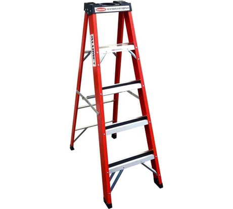 Стеклопластиковая стремянка Алюмет с органайзером 4 ступени. Серия SF1004