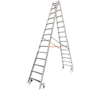 Передвижная стремянка Эйфель Комфорт К-Профи 214 Роллер