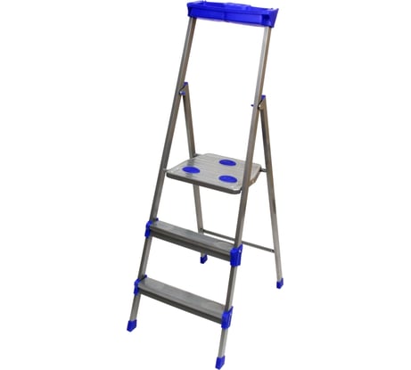 Стальная стремянка, с лотком для инструмента, 3 широкие ступени Nika СМ3