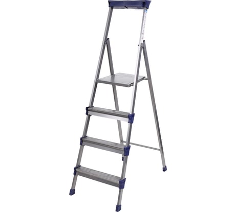 Стальная стремянка, с лотком для инструмента, 4 широкие ступени Nika СМ4