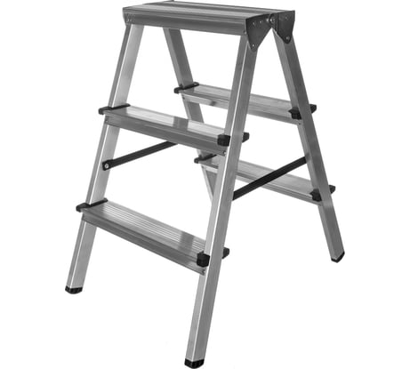Алюминиевая стремянка Inforce двусторонняя, 3 ступени 02-11-09