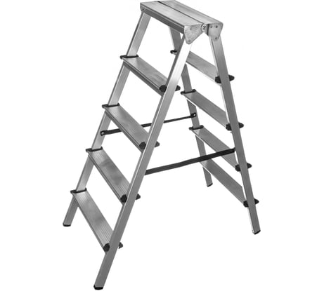Алюминиевая стремянка Inforce двусторонняя, 5 ступеней 02-11-11