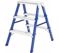 Стальная двусторонняя лестница-стремянка КУРС 4 ступени 65393